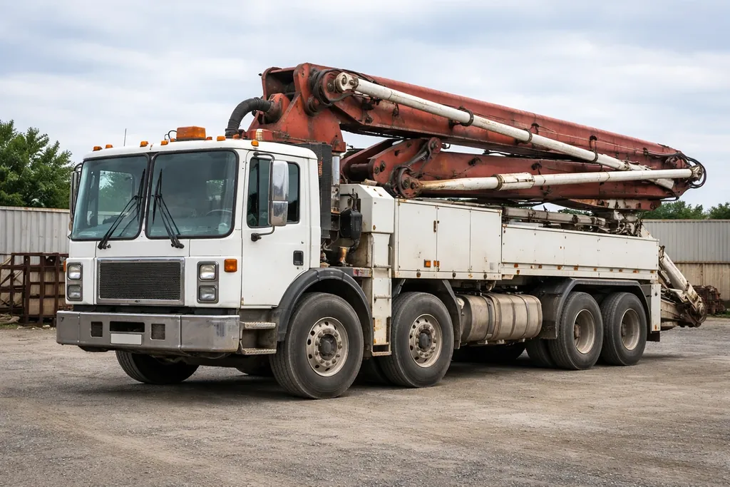 Concrete pump truck